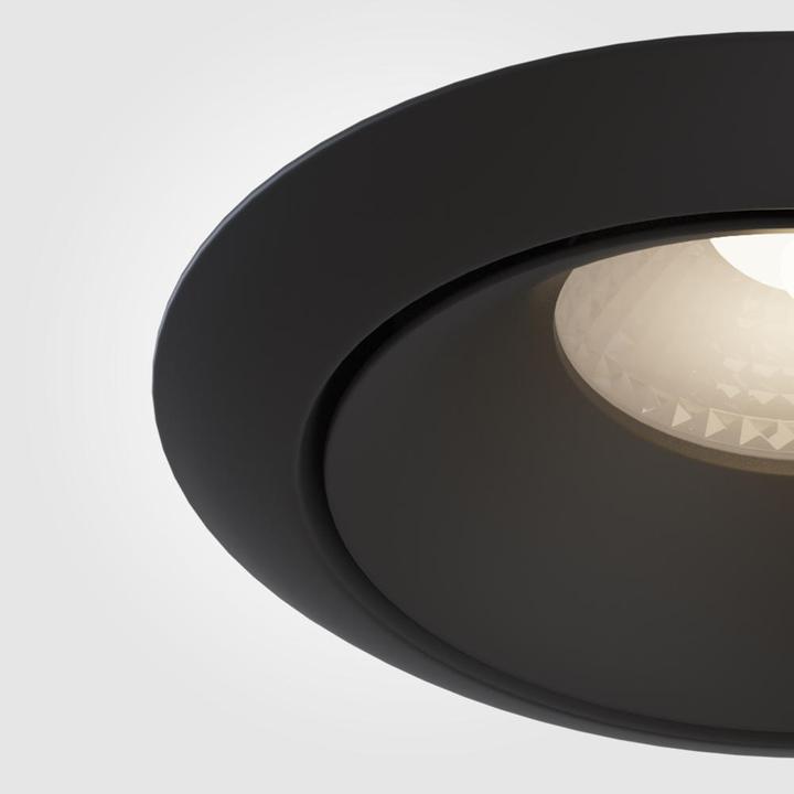 Produktbild Maytoni Yin LED Downlight, Einbauleuchte 12W Schwarz Warmweiss Ø98mm (1100 lm)