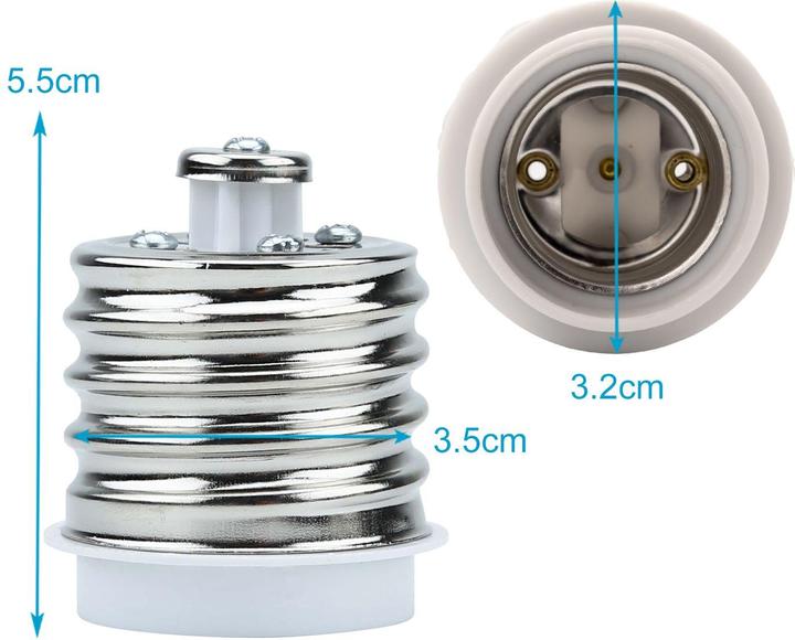 Actual product image Intirilife E27 to E40 Lamp Base Adapter