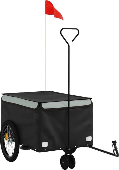 Produktbild VidaXL Fahrradanhänger Schwarz und Grau 30 kg Eisen