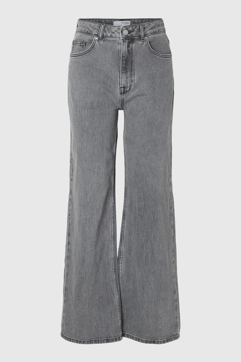 Produktbild Selected Femme Graue Wide Fit Jeans (W28/L32)