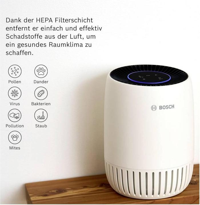 Produktbild Bosch Home Comfort Bosch 7733703696+7733703705 Air 1000+Air 1000 Luftreiniger 23 m² Weiss (23 m²)