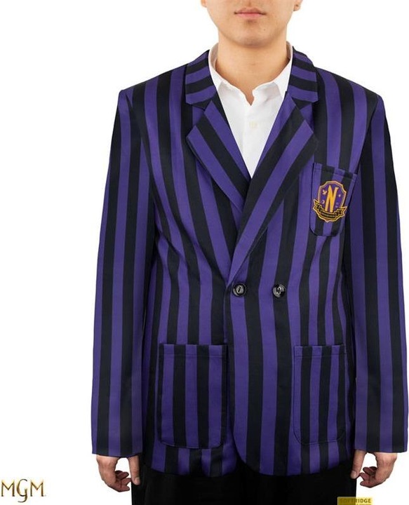 Immagine prodotto Cinereplicas Mercoledì Giacca Nevermore Academy Blazer a righe viola taglia M (M)