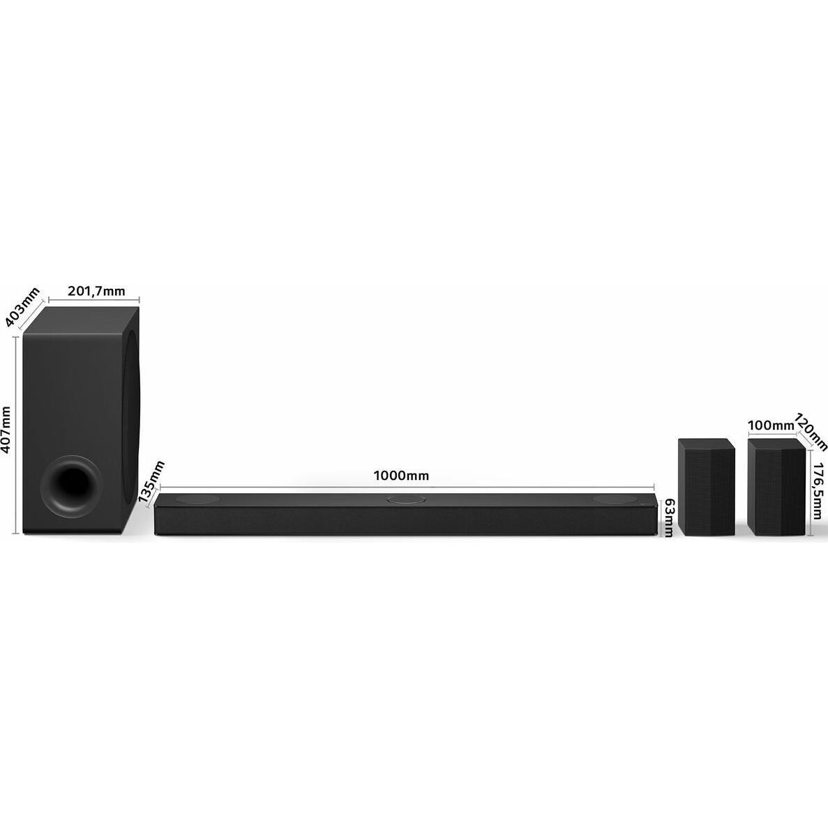 LG S80TR (580 W, 5.1.3 Kanal), Soundbar, Schwarz