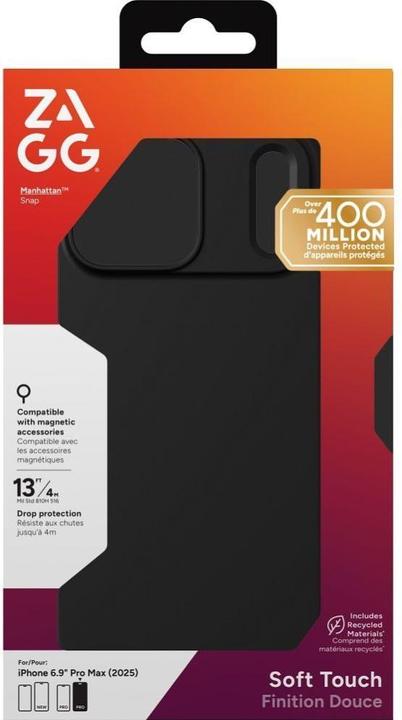 Produktbild Zagg Case für Apple iPhone 17 Pro Max Manhattan Snap black (Apple iPhone 17 Pro Max)