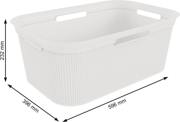 Produktbild Rotho Basket Laundry Brisen 41l White Color (41 l)