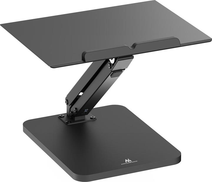 Produktbild Maclean desk stand for monitor or laptop gas spring for standing and sitting work black MC-493