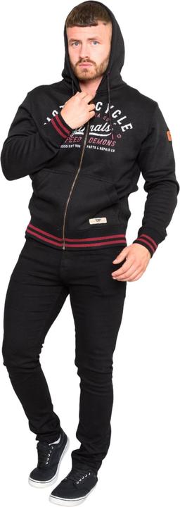 Immagine prodotto DUKE Patrick D555 Felpa con Cappuccio e Zip Intera Kingsize Testo Uomo (7XL)