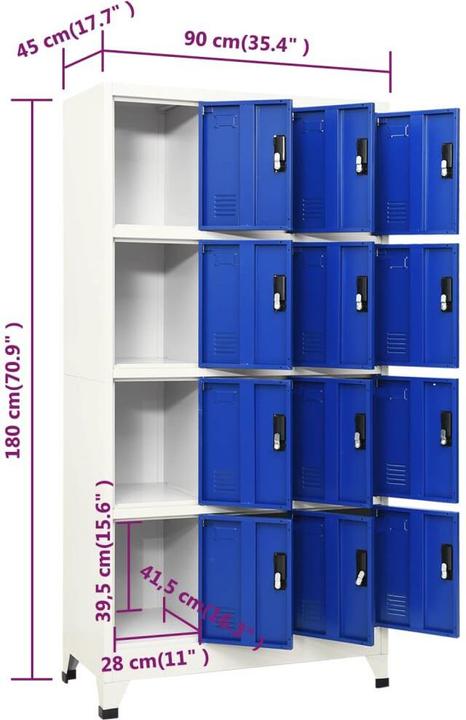 Produktbild VidaXL Davin (90 x 45 x 180 cm)
