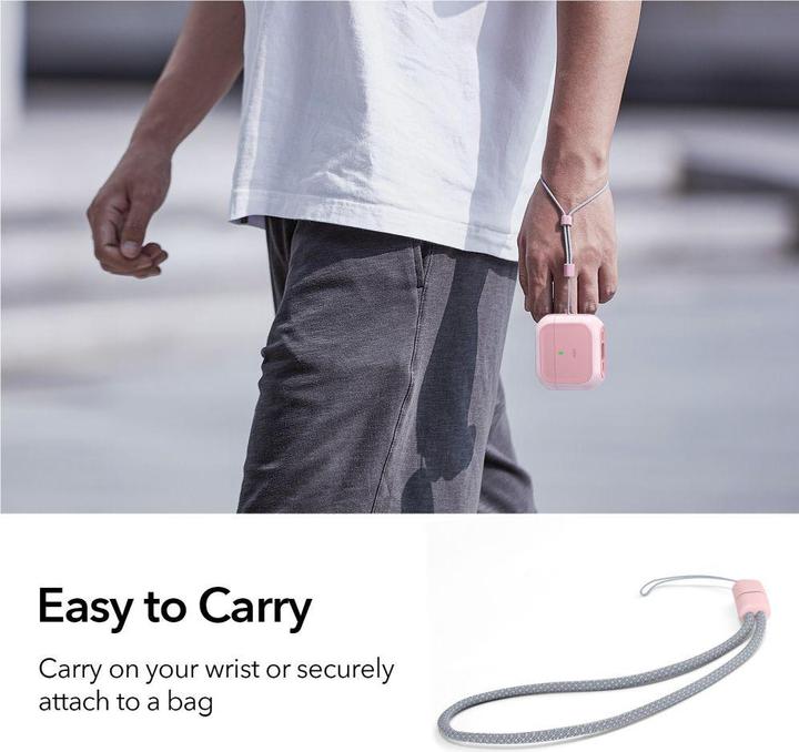 Actual product image ESR Orbit Halolock MagSafe case for AirPods 4 - pink (Headphone sleeve)