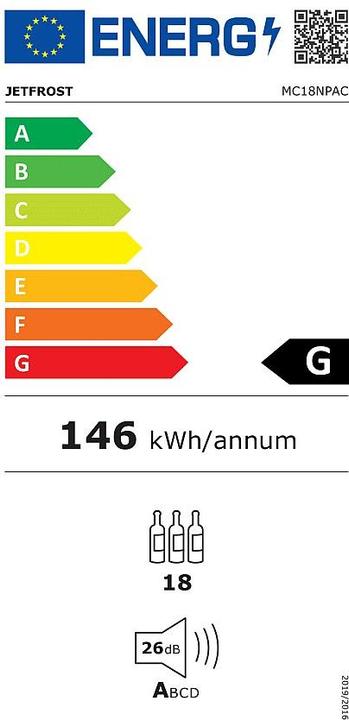 Label énergétique Jetfrost Service-Weinkeller Magon