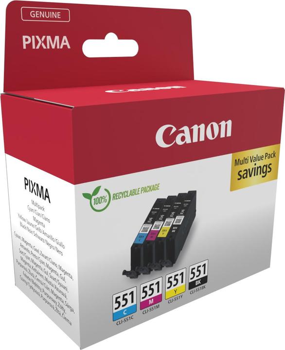 Actual product image Canon Cli-551 (M, FC, Y, C)