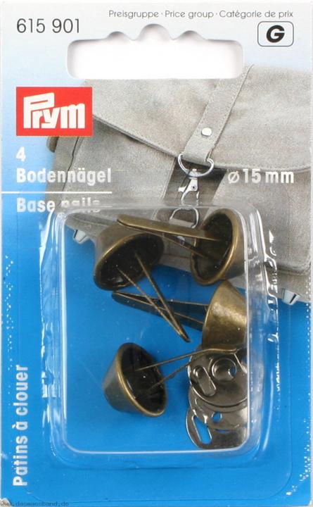 Image du produit Prym Clous de fond de sac, laiton vieilli 15 mm, carte 4 pcs.