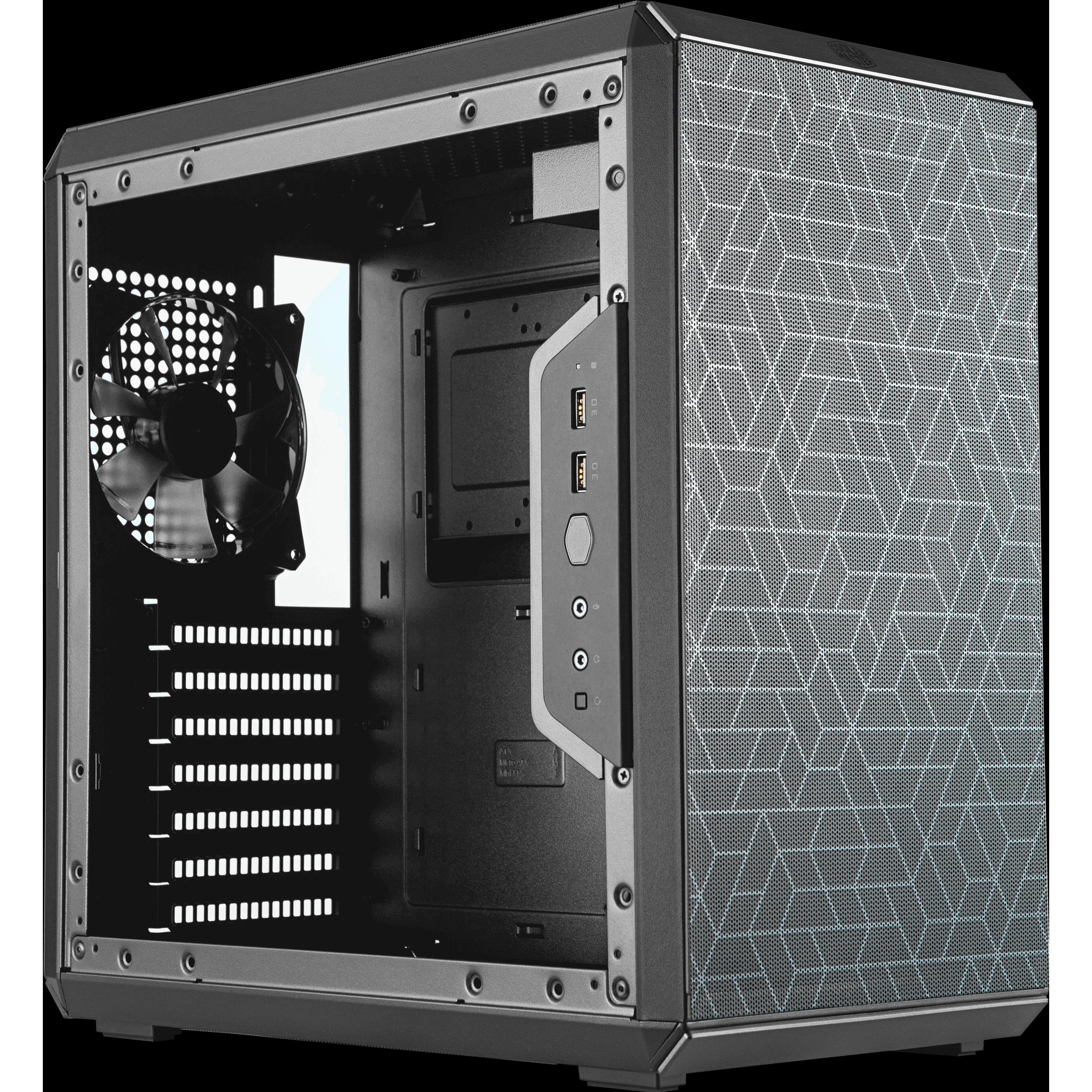 Cooler Master MasterBox Q500L (ATX, mATX, Mini-ITX), PC Gehäuse, Schwarz