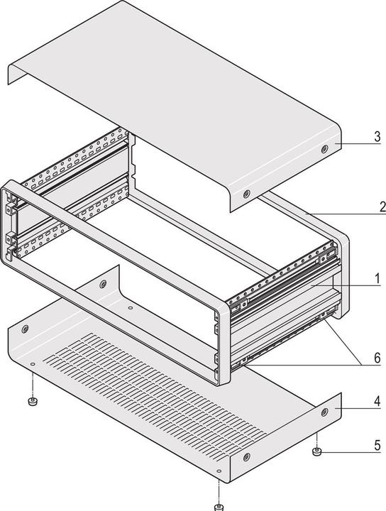 Produktbild Schroff Gehäuse 4 HE - COMPAC PRO GEH.4HE 63TE 331T (4 HE, 19 Zoll Rack)