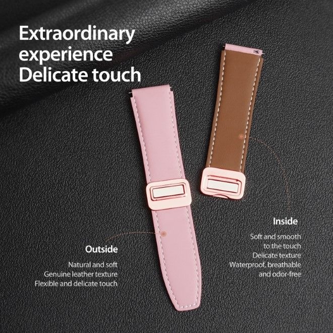 Produktbild Dux Ducis YA Series Echtleder Armband (20 mm, Echtleder, 20mm Anstossbreite, Galaxy Watch6, Galaxy Watch3 (41mm), Gear S2 Classic)