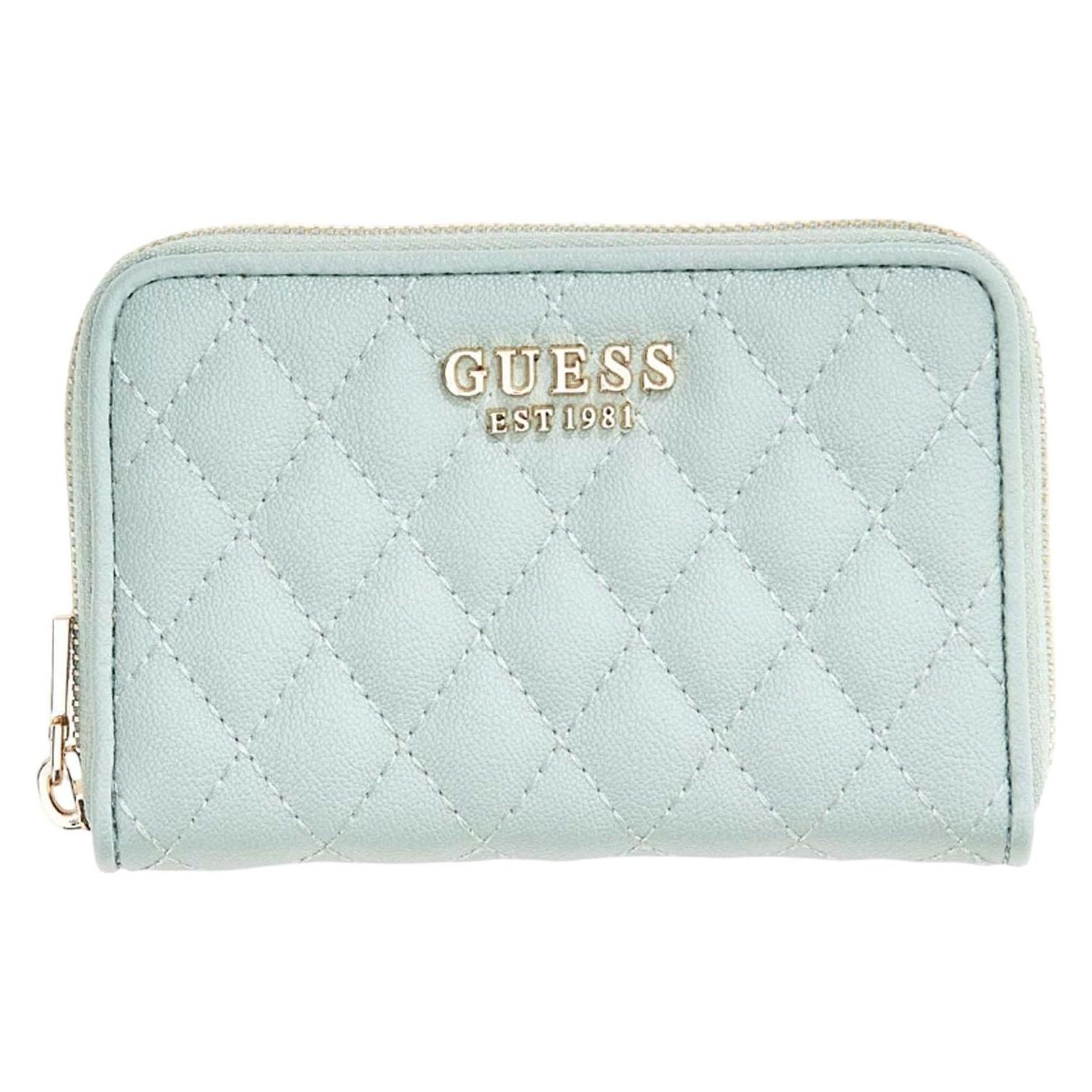 Guess, Damen, Portemonnaie, Atabey Slg Medium Zip Around Wallet, Grün
