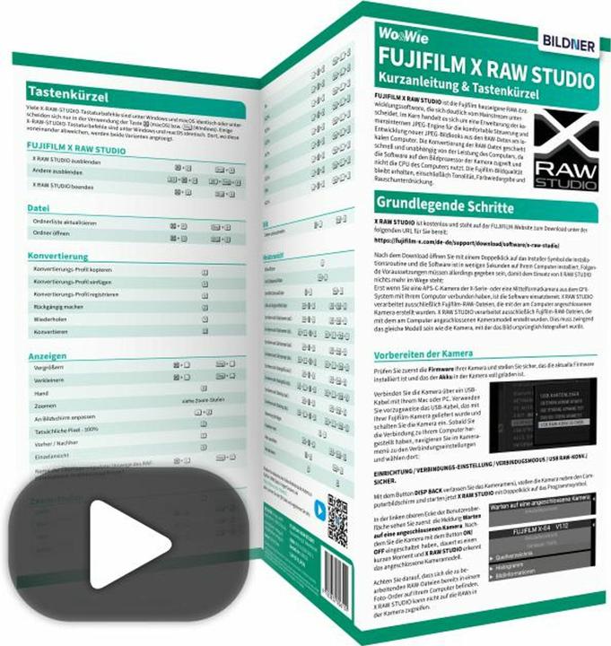 Produktbild Fujifilm X RAW Studio - Kurzanleitung & Tastenkürzel (Deutsch, Ulrich Dorn, 2023)