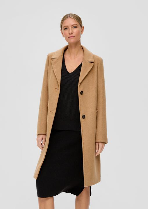 Actual product image s.Oliver Wool Blend Coat with Lapel Collar