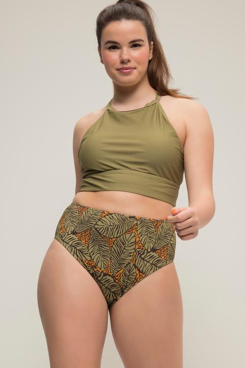 Immagine prodotto Studio Untold Slip del bikini a vita alta con stampa con foglie (50)