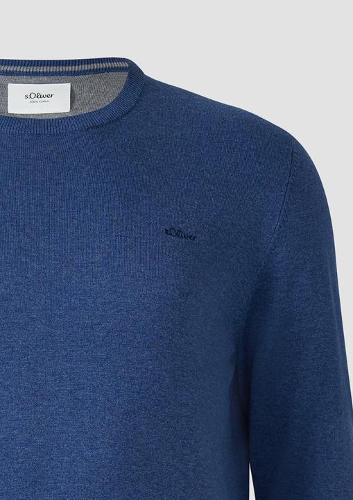 Produktbild s.Oliver Strickpullover Baumwollpullover mit Logo-Stickerei (3XL)