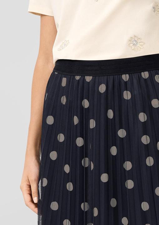 Produktbild s.Oliver Rock Plissierter Mesh-Midirock mit Jerseyfutter (48)