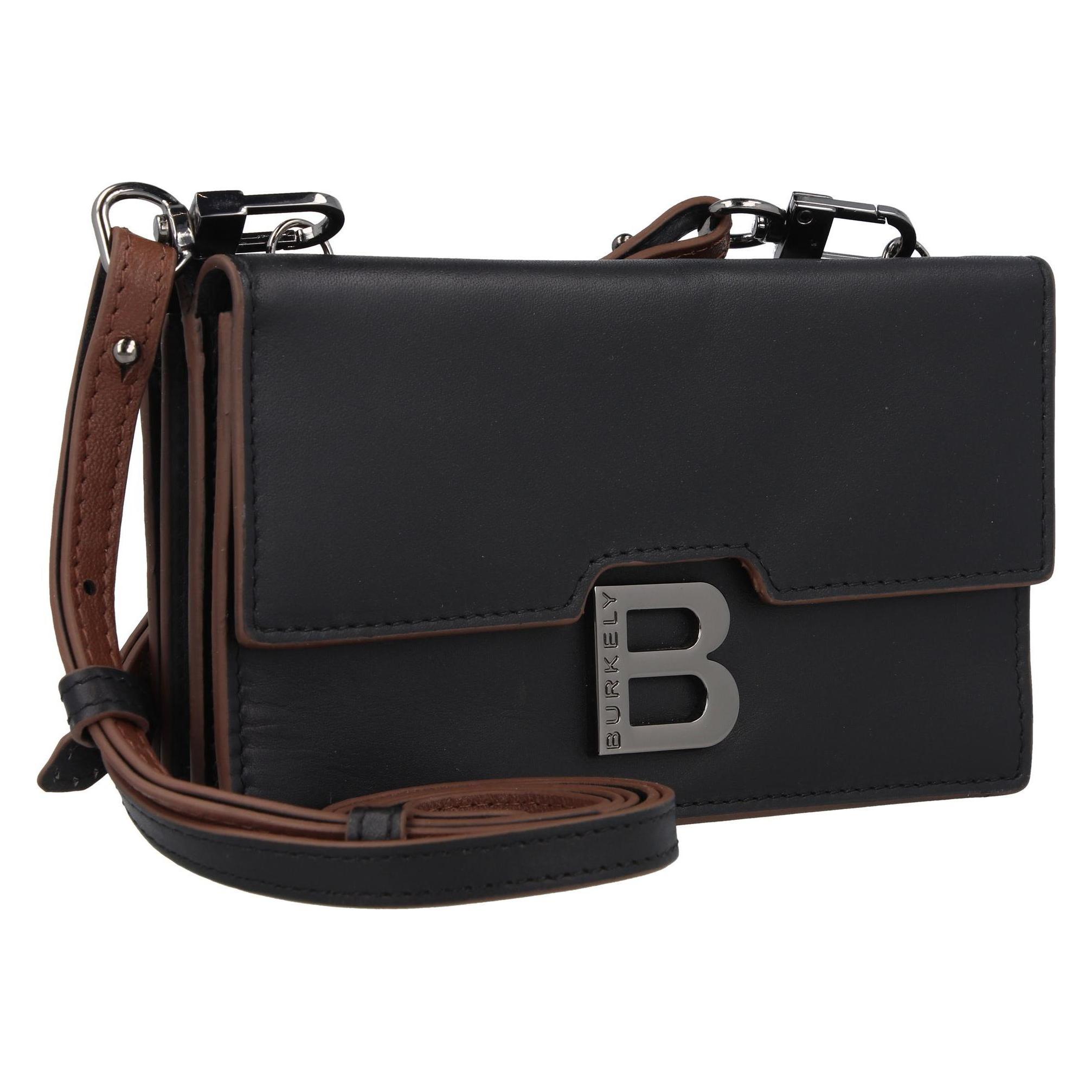 Burkely, Handtasche, Modest Meghan Handytasche Leder 17, 5 Cm, Schwarz