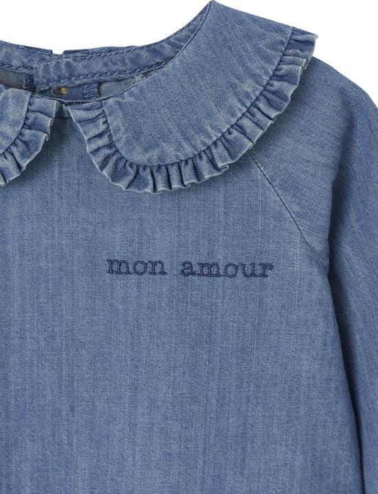 Actual product image Vertbaudet Baby Jeansbluse mit gerüschtem Kragen (68)