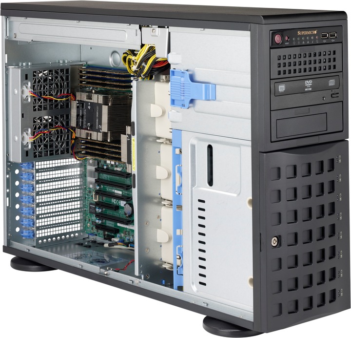 Produktbild Supermicro CSE-745BAC-R1K23B, Full Tower, Server, Schwarz, ATX, EATX, micro ATX, 4U, HDD, Netzwerk