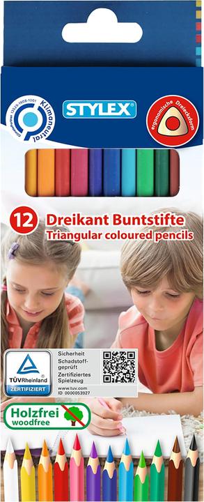 Image du produit Stylex Crayons triple. Crayons de couleur 12pcs. long (12x)