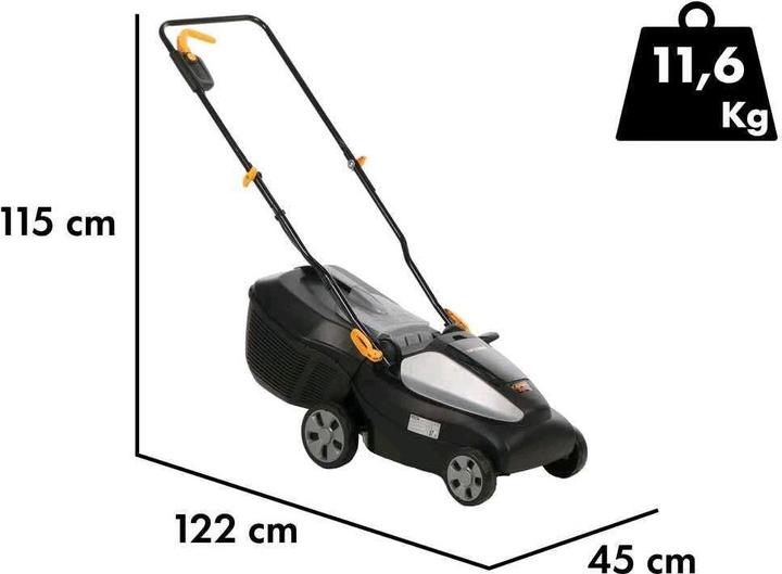 Actual product image Alpina Garden Lightweight yet powerful cordless lawn mower equipped with two 20 V lithium-ion batteries. (Rechargeable battery operated)
