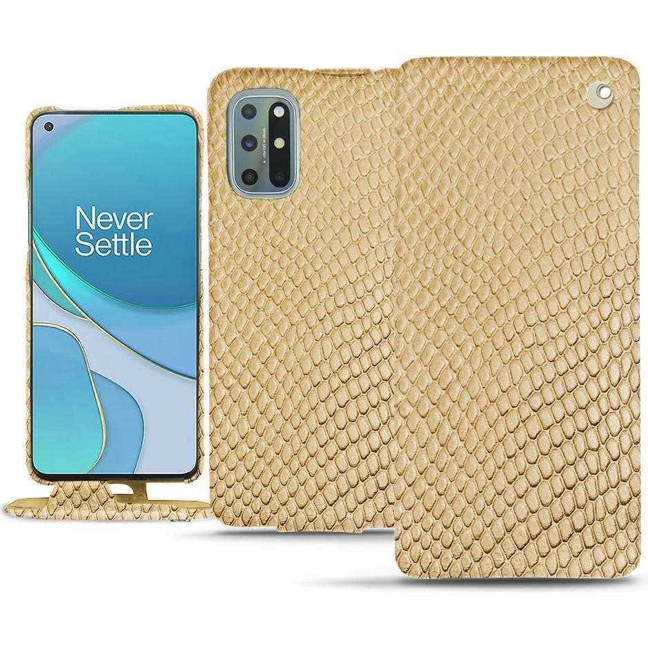 Noreve Lederschutzhülle vertikal (OnePlus 8T), Smartphone Hülle, Beige