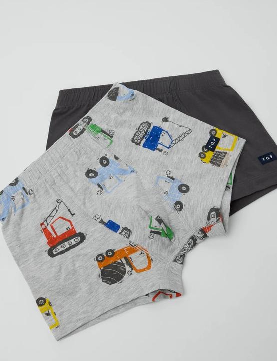 Produktbild PO.P 2-Pack Knaben Boxershorts Bagger-Print (2er Pack)