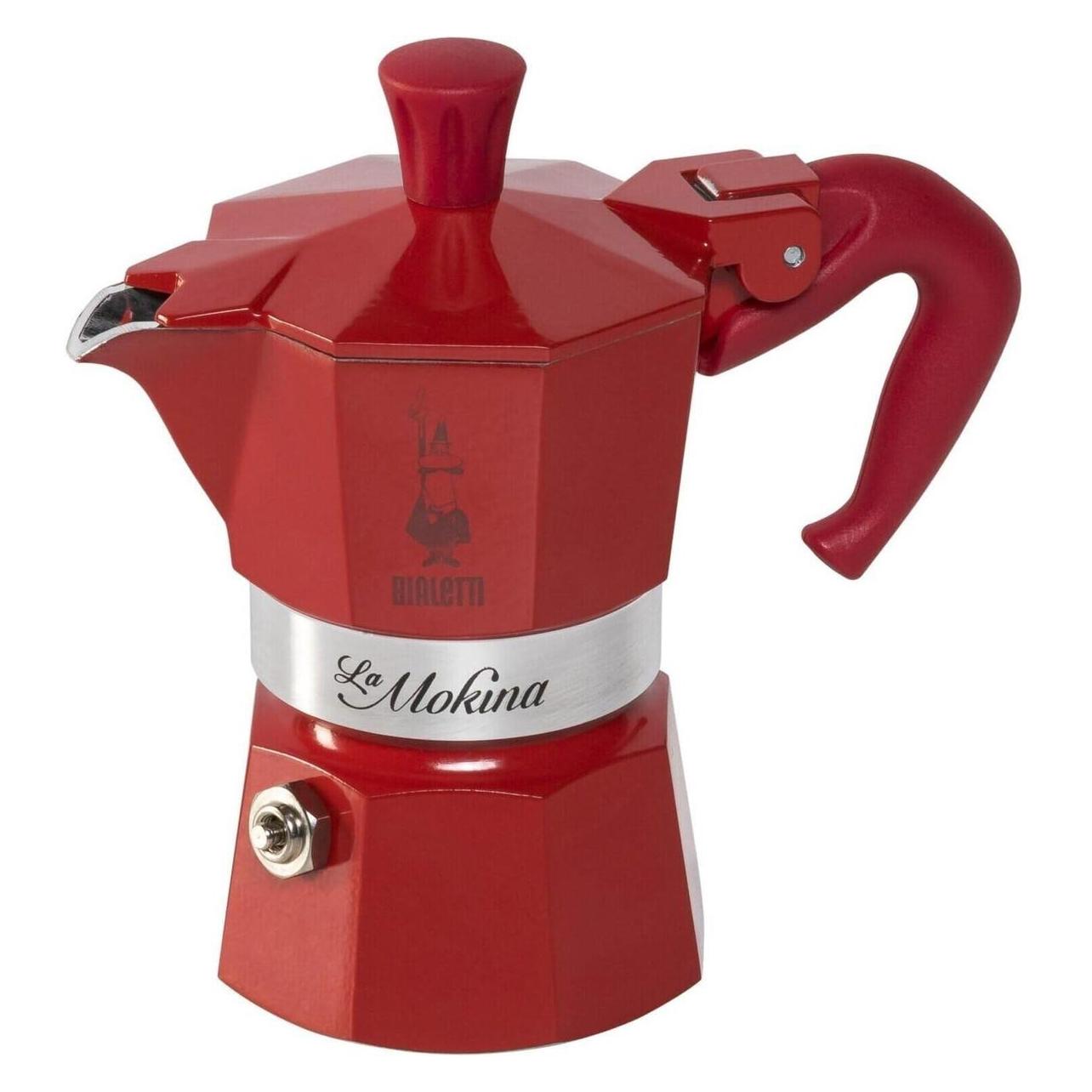 Bialetti La Mokina Rossa Il Paese Delle Meraviglie Invernali, Caffettiera Moka, Rosso