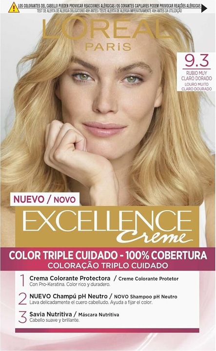 Produktbild L'Oréal Paris EXCELLENCE Creme tinte #9,3-rubio claro claro dorado (#9,3-rubio claro claro dorado)