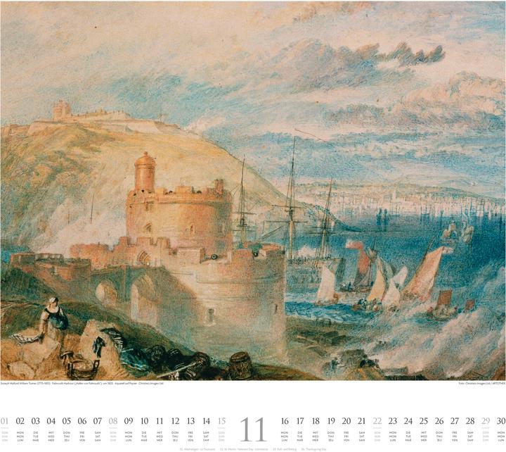 Actual product image William Turner Kalender 2026 (54 x 48 cm)