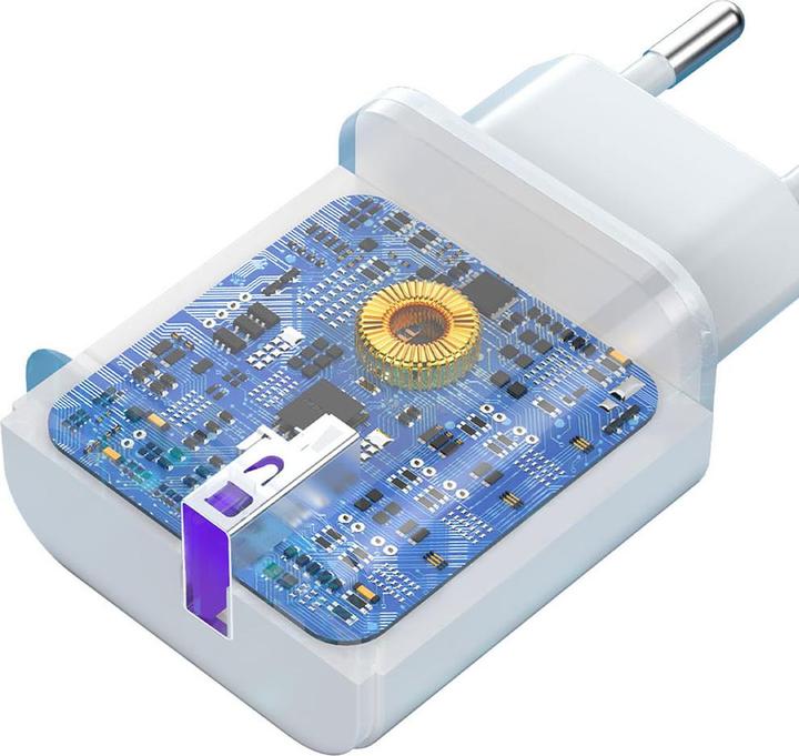 Image du produit Dudao Chargeur mural A20EU USB-A 18W - blanc + USB-A - Lightning (18 W)