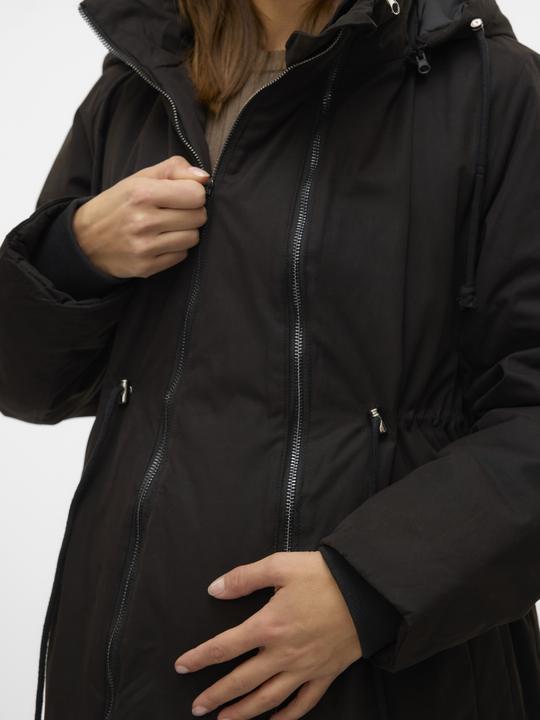Produktbild Mamalicious Kapuze mit Kordelzug Gerippte Ärmelbündchen Mantel Jacke (XL)