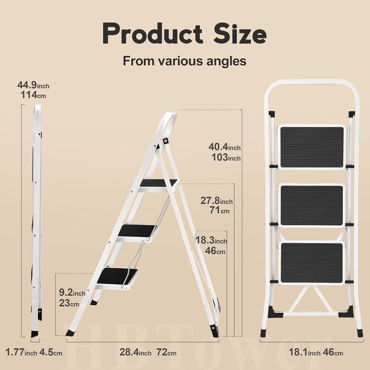 Actual product image HBTower Klappbare Trittleiter (Stile, 116 cm)