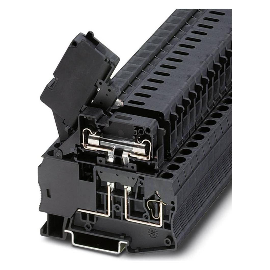 Phoenix Contact Sicherungsreihenklemme ST 4-HESI (6,3X32) Schwarz 50 St., Elektronikkabel + Stecker, Schwarz