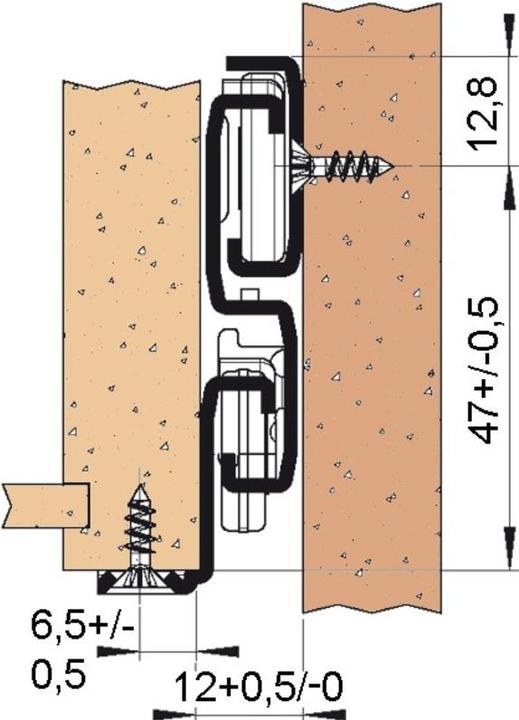 Image du produit Fulterer Coulisse télescopique à sortie totale FR 6500