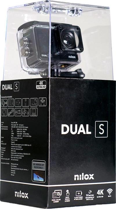 Actual product image Nilox DUAL S action sports camera 13 MP 4K Ultra HD CMOS 68 g
