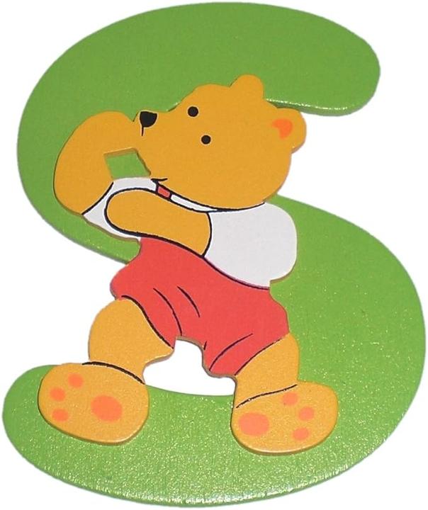 Actual product image Bieco Letter bear S 8cm wood