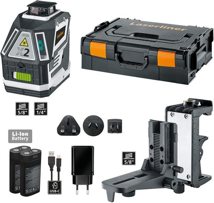 Actual product image Laserliner X2-Laser Pro cross line laser self-levelling (031.550L)
