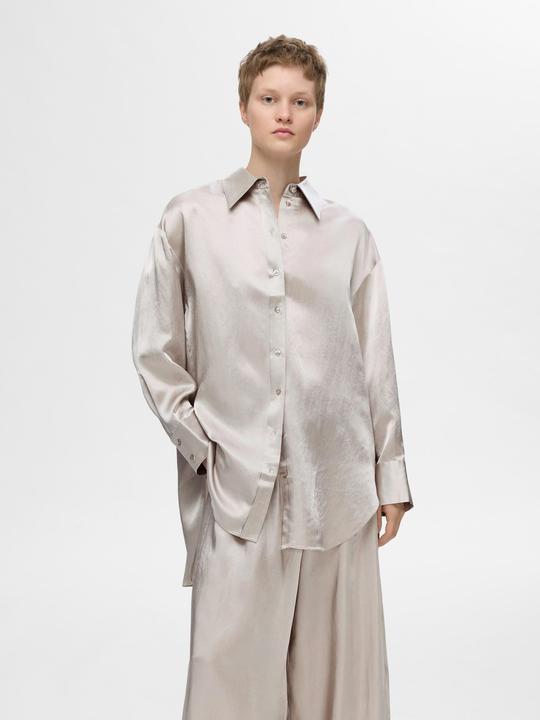 Actual product image Selected Long sleeve satin blouse (40)