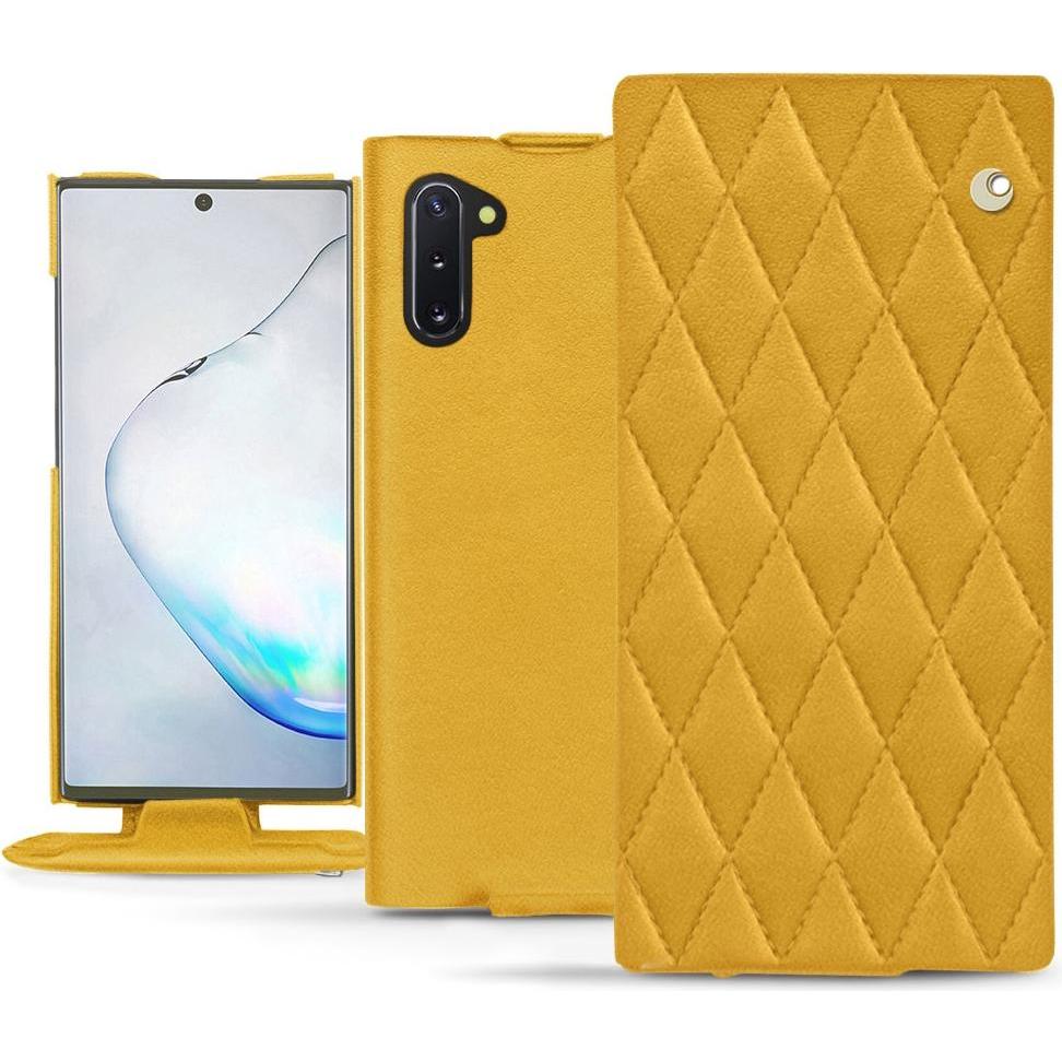 Noreve Lederschutzhülle vertikal (Samsung Galaxy Note 10), Smartphone Hülle, Orange