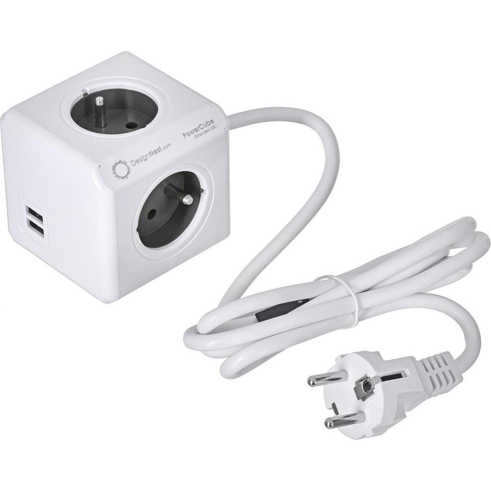 Thumbnail - Allocacoc, Steckdosenleiste, PowerCube Extended USB E(FR) (4 x, CEE 7/5, 1.50 m)