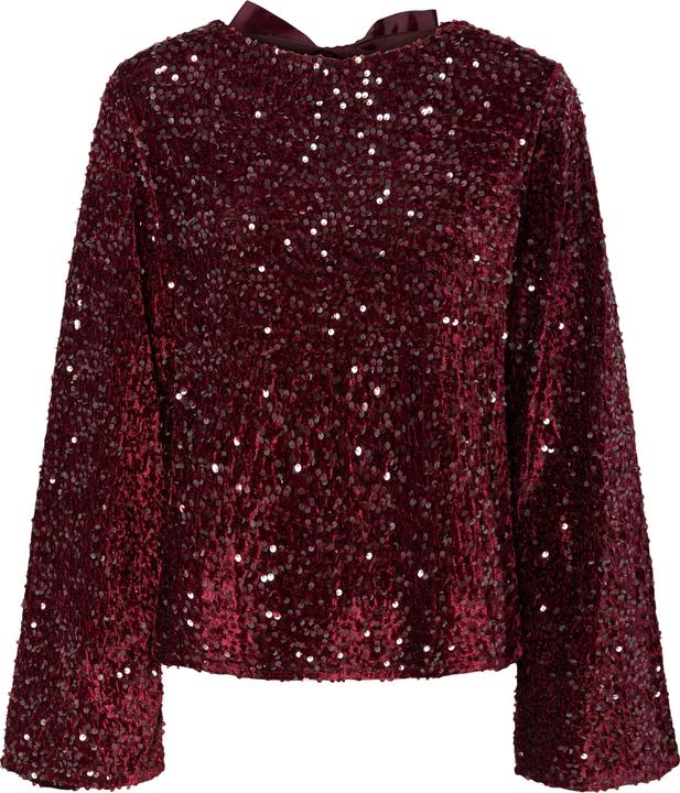 Actual product image Pieces Pckam Ls Deep Back Bow Top Jrs Noos Bc (XL)