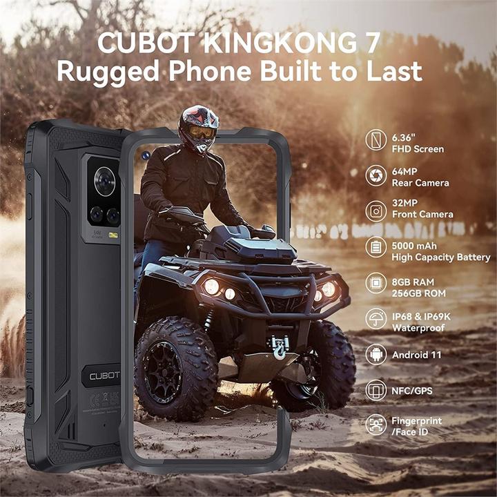 Actual product image Cubot King Kong 7 black EU (128 GB, Black, 6.36", Dual SIM, 4G)