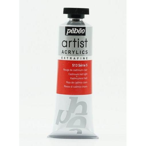 Thumbnail - Pebeo, Künstlerfarbe + Bastelfarbe, Artist Acrylics Extrafein Acrylfarben (Kadmiumrot hell, 37 ml)