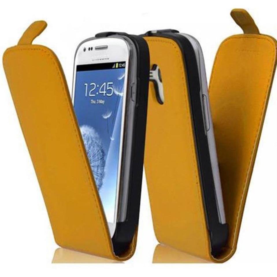 Thumbnail - Cadorabo Flip Glatt Hülle (Samsung Galaxy S3 Mini), Smartphone Hülle, Gelb